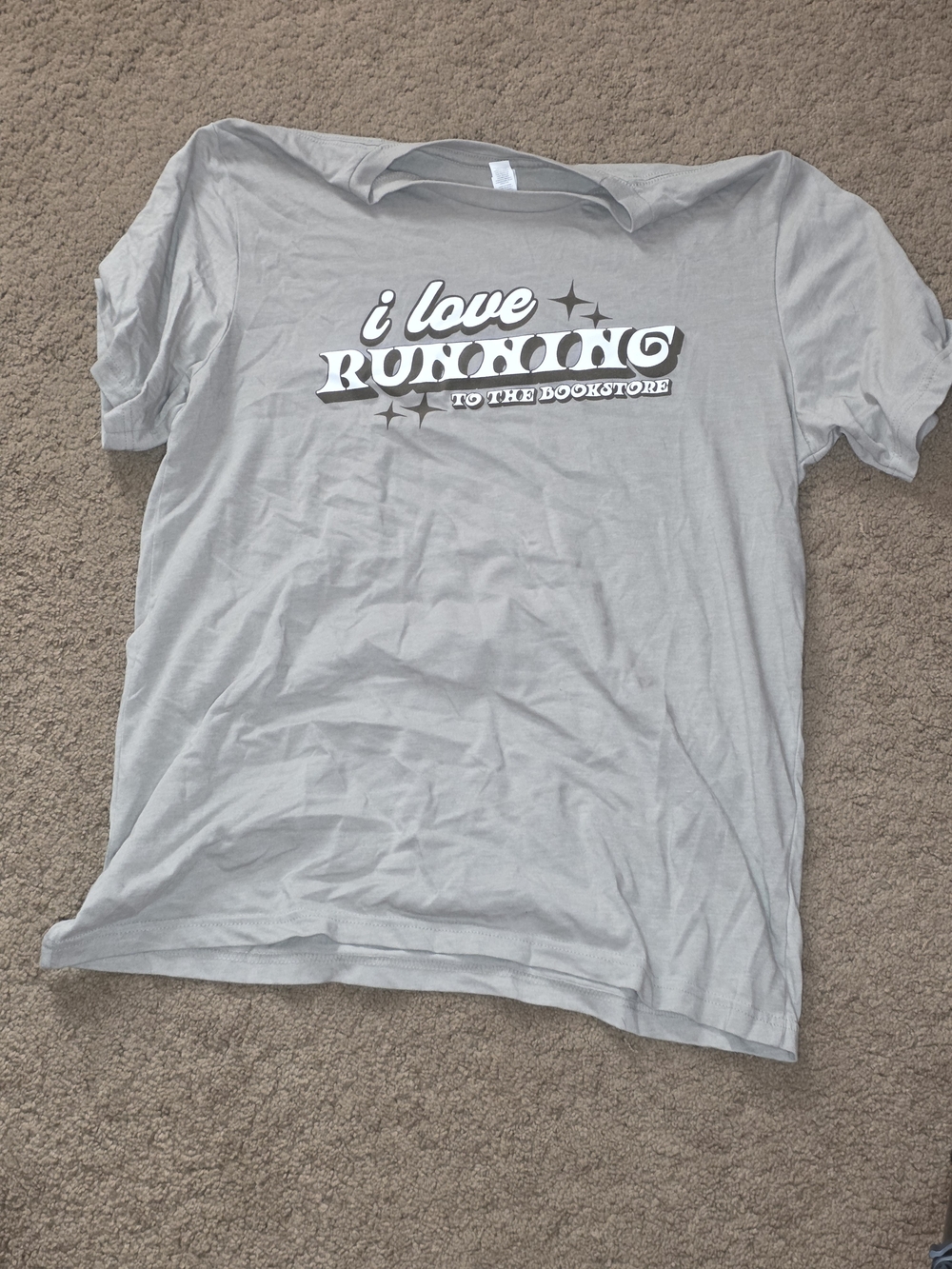 Probably Smut Light Gray Graphic Tee with White Print
